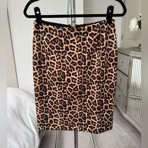 Michael Kors Leopard Print Pencil Skirt Size 4P